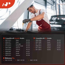 A-Premium Engine Oil Dipstick Compatible with Hyundai Sonata 2006-2010, Santa Fe, Genesis Coupe, Azera, Veracruz, Entourage & Kia Sorento, Sedona, Amanti, Engine Oil Measuring Rod Dip Stick