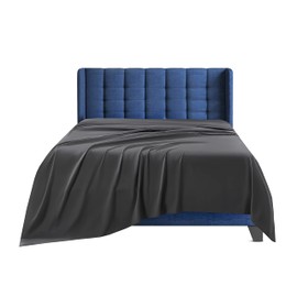 500 Thread Count Pure Egyptian Cotton Super Soft Hotel Quality Flat Sheet (Grey, Double)