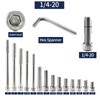 SG TZH Tornillos de cabeza hueca de 1/4-20 x 5",