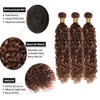 ZCMYVINND Highlight P430 Kinky Curly Human Hair Bundles Chocolate Brown