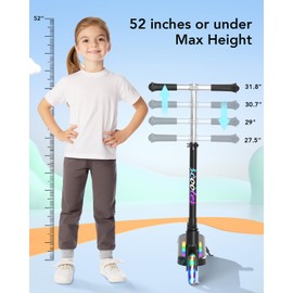 ANHAO Electric Scooter for Kids Ages 6-12 (Mainly 6-10),Electric Scooter with Adjustable Height, Flash Wheel, Suitable for Weights up to 110 lbs and speeds up to 6 mph