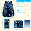 AGSDON 3PCS Kids Backpack for Boys, 17" Football Backpacks with