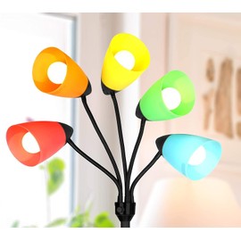 Vaguelly Plastic Lampshade Replacement Horseshoe Lamp Cover for Floor Lamps 30X30X15 Inches Colorful Lamp Sleeve for Home Decor and Lighting Protection