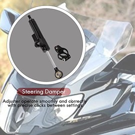Motorcycle Steering Damper Universal Steering Stabiliser Linear Reverse Safe Control CNC for Most Sports and Road Motorcycles such as MT09 MT07 YZF R1 R6