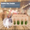 Rabbit Feeder Rack, Wooden Food Feeding Rack Bunny Less Wasted