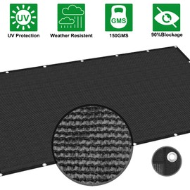 Eden's Decor privacy fence screen Heavy Duty Fencing Chain Link Fence Privacy 150 GSM for Garden Backyard outdoor privacy(Black, 5ft X 27ft)