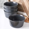 Stone Lain Coupe Stoneware Set of 4, Bowls, Gray Matte