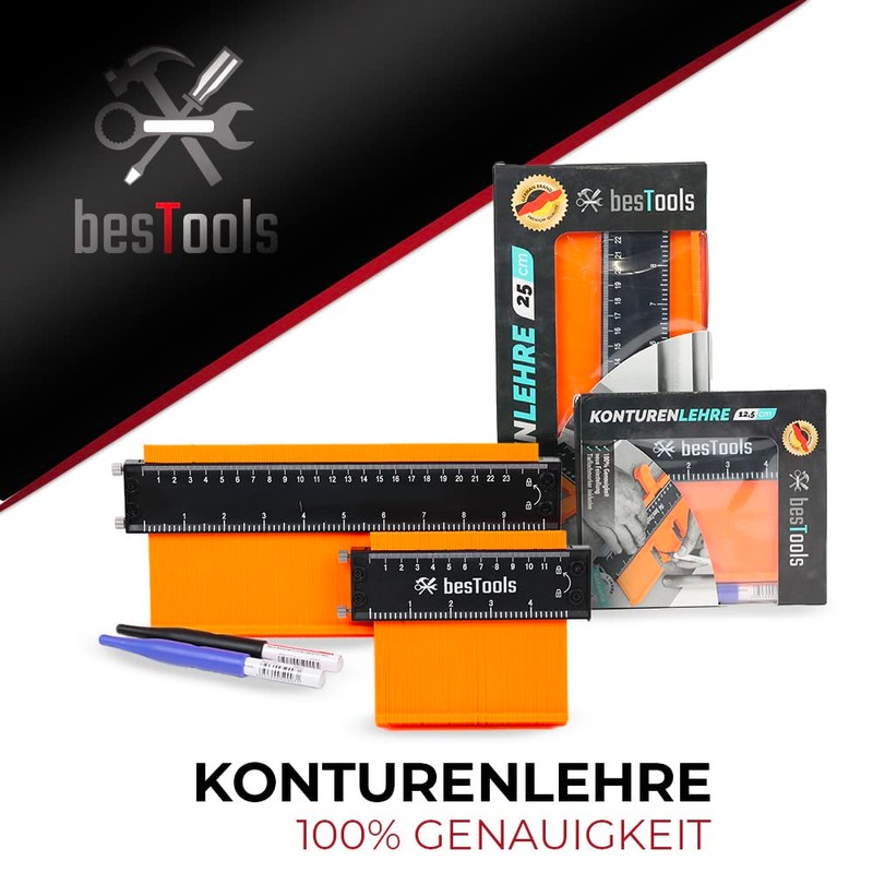 bestTools Contour Gauge Set 12.5 cm & 25 cm Precise