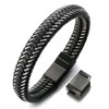 HALUKAKAH Plus ● Jazz ● Men's Genuine Leather Bracelet Titanium