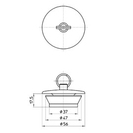 Sanei Faucet W-type Rubber Stopper for Bath