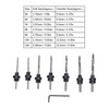 8Pcs/Set Tapered Countersink Bit Screw Set High Speed Steel Wood
