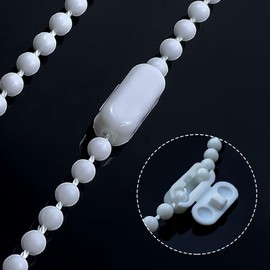 10 Meter Roller Blind Cord with 10 Connectors 10m (32.8 Feet) - Universal Plastic Ball Bead Chain Replacement for Shades - Venetian, Roman, Vertical, Honeycomb