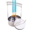 S.fields.inc Brush Washing Bucket, Compact, Oil Painting, Watercolor Painting, Stainless