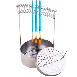 S.fields.inc Brush Washing Bucket, Compact, Oil Painting, Watercolor Painting, Stainless Steel, Brush Stand, Paint, Drawing