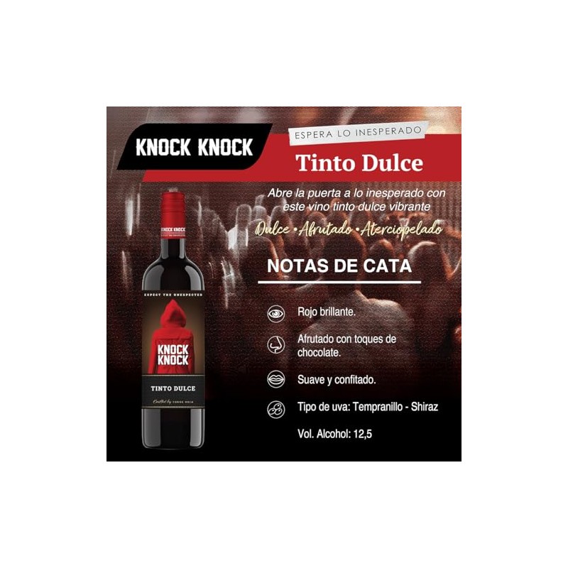 Knock Knock Tinto Dulce Tempranillo Syrah 750 ml