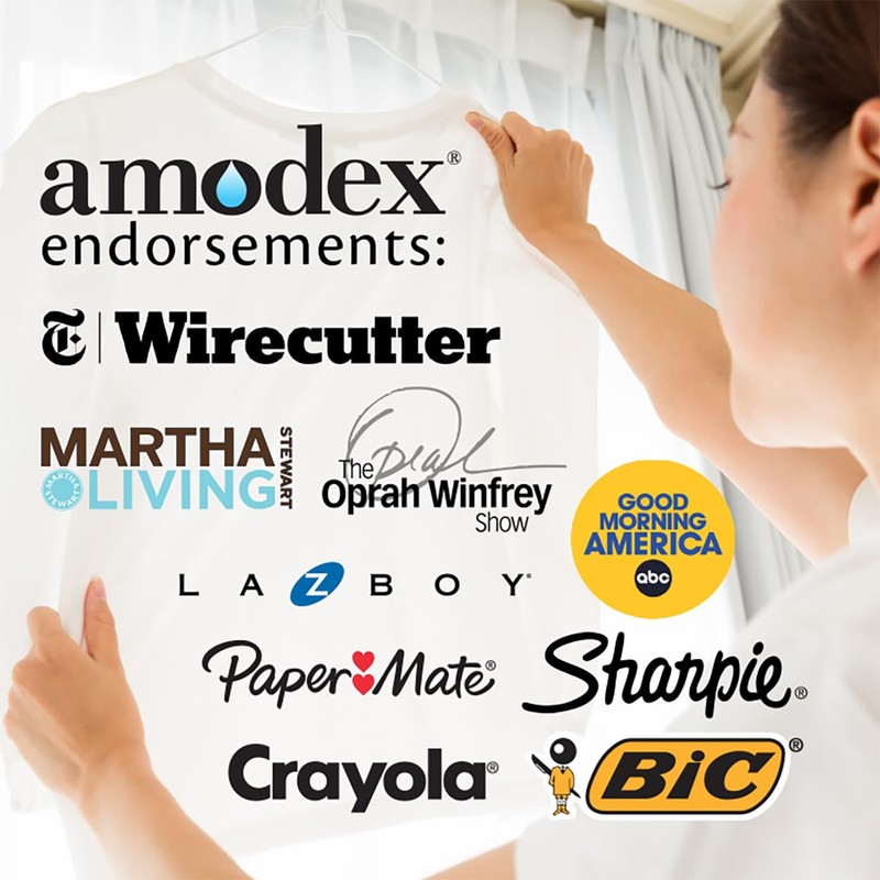 Amodex Ink & Stain Kit with Stain Remover Brushes, Removes