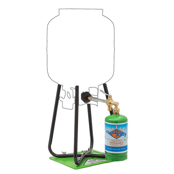 Flame King Refillable 1 lb Empty Propane Cylinder Tank -