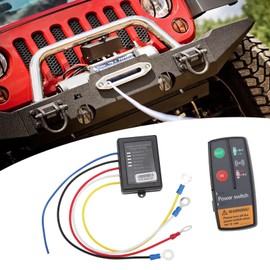 TKSE Winch Remote Control 12V,Winch Remote Controller Wireless,24V Winch Remote Control Kit,3 In 1 50ft Universal Car Winch Wireless Remote Control Set,1 Handset Switch Controller for Truck SUV