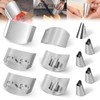 Realand 11pcs Stainless Steel Finger Guards for Cutting Food, Hand