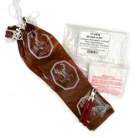 The Sausage Maker - 65mm (2 1/2") x 24" Mahogany Collagen Casing Kit - Includes Sausage Casings, Pliers, Hog Rings and Insta Cure #1