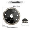 SHDIATOOL Super Thin Diamond Turbo Saw Blade 5PCS 4-1/2-Inch Cutting