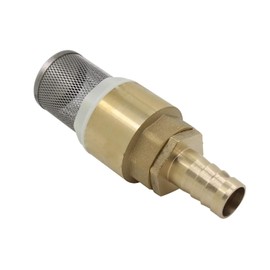 Check Valve for Suction Hose Screw Thread 1/2 3/4 1 Inch with Hose Connection 12 16 19 mm - Check Valve with Suction Cable for Pump (Screw Thread 1 Inch + Hose Connection 19 mm)