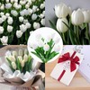 Beksodi 20Pcs Artificial Tulips Flowers, Real Touch Latex Fake Tulips