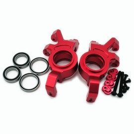 1/5 6S & 8S RC Car 77076-4 Aluminum Front Steering Blocks, Left & Right - 1PR Replace of 7732 Red