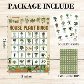 valucise Plant Bingo Game Cards, Green House Plants Bingo Games for Adults, Greenery Bingo Cards Supplies, Birthday Party Decor Favors, Card Gifts for Plant Lover Friends Family Holiday, (Plant)