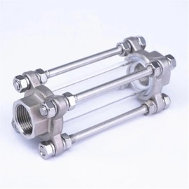 Water Flow Sensor 1/4" 3/8" 1/2" 3/4" 1" 1-1/4" 1-1/2" 2" BSPT NPT Female Flow Sight Glass Indicator Diopter 304 316 Stainless Steel Water Oil(304 Stainless Steel,BSPT Female_1")