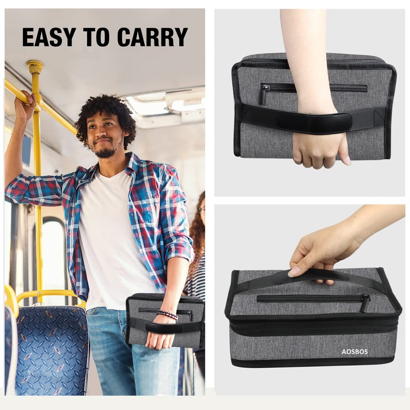 Aosbos Small Insulated Lunch Bag - Compact Lunch Box for