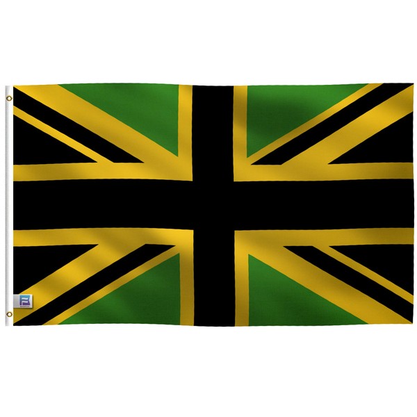 3x5 Foot Jamaican Union Jack UK Style Flag: Single Sided
