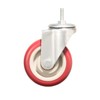 Heavy Duty Stem Caster Wheels Double Bearing PU Castors No