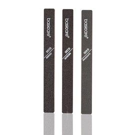Nail File Silicon Carbide 3 Piece 150, 180, 400 Grit Basicare