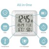 KADAMS Bathroom Clock 9.5" Kitchen Wall Clock with Large LCD
