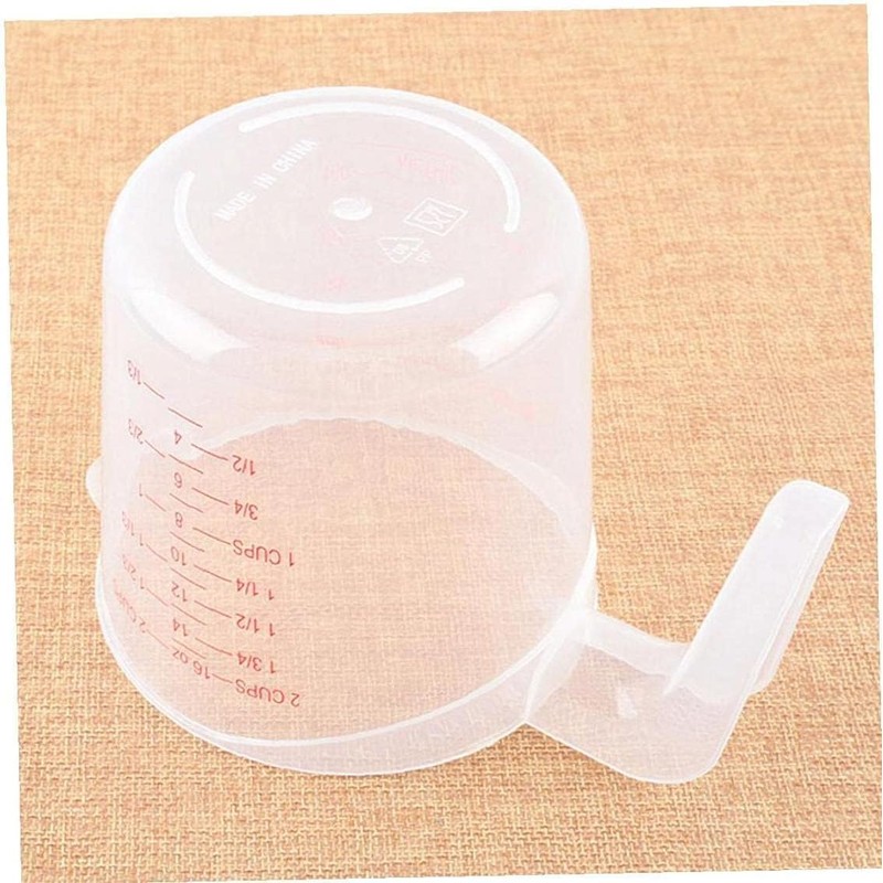 250ML Plastic Measuring Cup with Scale Handle Transparent Measuring Cups