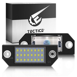 TECTICO LED Number Plate Light SMD Canbus Ultra White Compatible with Ford Focus MK2 (2003-2008) / C-Max (2003-2007), Pack of 2