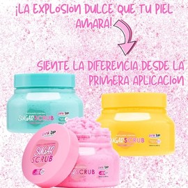 PINK UP  Sugar Scrub  Exfoliante corporal de limpieza profunda  Elimina células muertas y puntos negros  Hidrata con aceite de ricino  Exfoliante...  