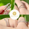 Newshe Cubic Zirconia Curved Wedding Bands for Women Ring Enhancer