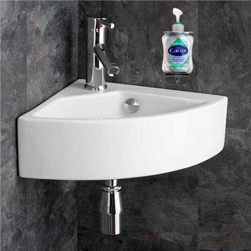 WALL MOUNT SINGLE DISPENSER CHROME HOLDER Ideal for CAREX 250ml