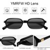 YMRFW Retro Rectangular Sunglasses for Women Narrow Trendy Small 90s