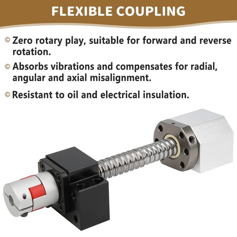Shaft Coupling 6.35 mm to 10 mm Waves Flexible Elastic