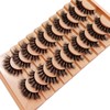 Thick and Soft False Eyelashes, 10 Pairs Fluffy Natural Curling