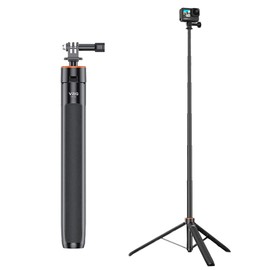 Extension Rod Adjustable Selfie Stick Compatible with DJI Osmo Pocket 3/Action 4, Gimbal Extension Pole Tripod Compatible with Insta360 GO3/X3/ONE X2 Action Bracket Mount Holder (55”)
