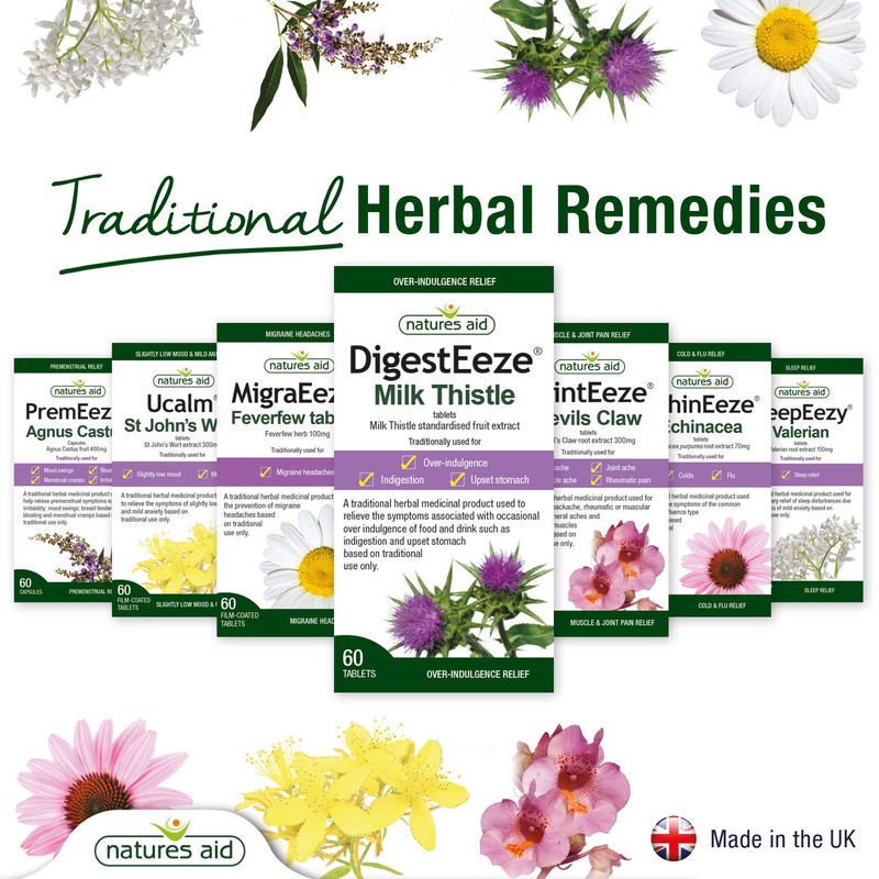 Natures Aid DigestEeze Milk Thistle, 60 Tablets