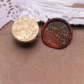 WXVOVXW Sealing Stamp Head Wax Seal Stamp Sealing Wax Stamp Replacement Brass Head (Rose, Upgrade Series)
