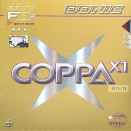 Donic Coppa X1 Gold Table Tennis Rubber (Black, 2.0 mm)