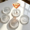 Glass Coasters for Drinks Set of 5 with Holder