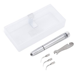 Ultrasound Pneumatic Descaler 4 Holes Tartar Calculus Remover Electric Oral Teeth Cleansing Machine with 3 Tips