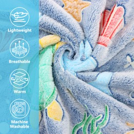 LXTOPN Glow in the Dark Children's Blanket Unicorn Pattern Cuddly Blanket Luminous Blanket for Children and Adults Fluorescent